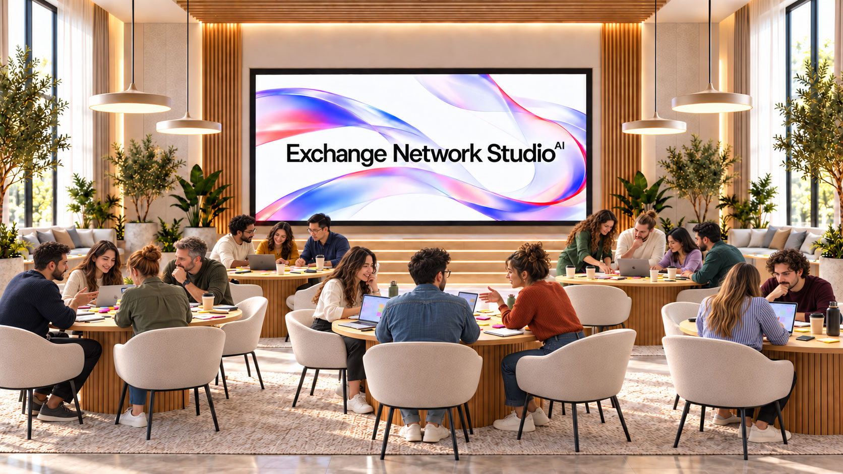 Exchange Network Studio'da birlikte çalışan profesyoneller